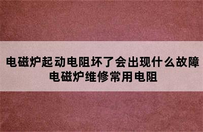 电磁炉起动电阻坏了会出现什么故障 电磁炉维修常用电阻